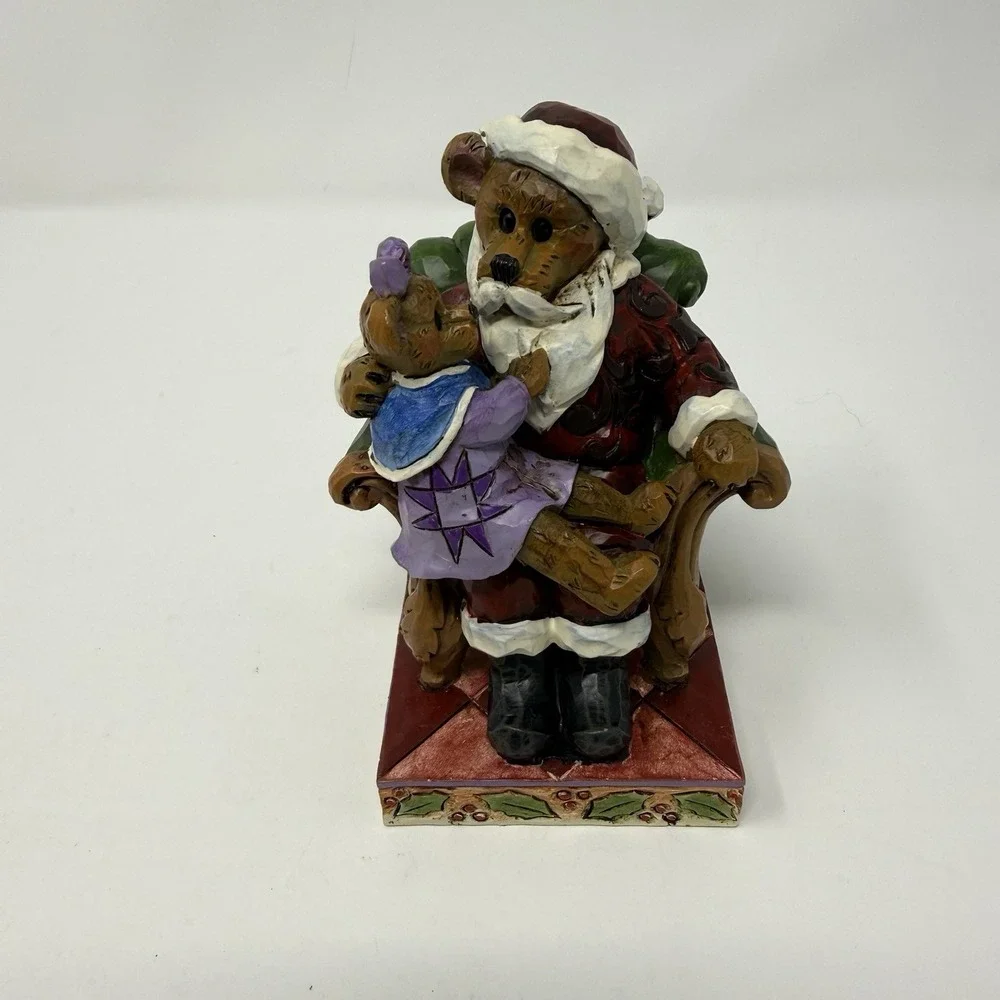 BOYDS BY JIM SHORE Santa with Holly Christmas Wishes 4-3/4